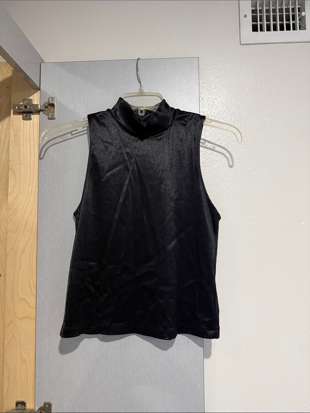 Zara Black Sleeveless Mock Neck Tank Top